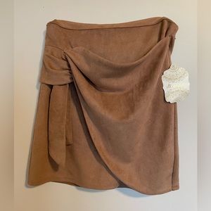 Altars State Camel Suede Skirt